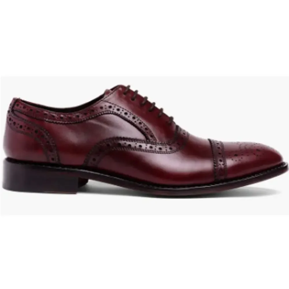 Anthony Veer Men's Dark Red Ford Brogue Oxford Shoes Size 9.5
